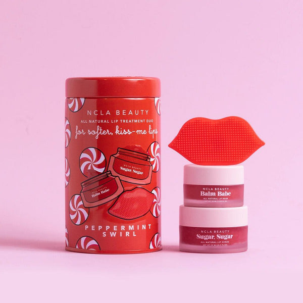 Kit lèvres : gommage, baume et brosse exfoliante Peppermint Swirl