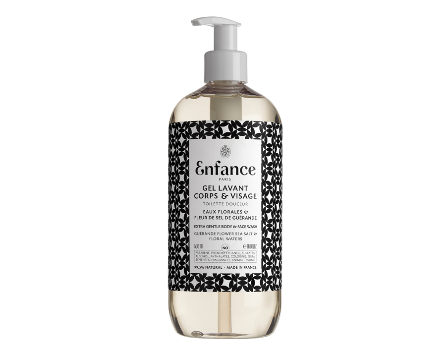Gel lavant corps et visage peaux sensibles Bio, Vegan, Made in France Enfance Paris - The New Pretty