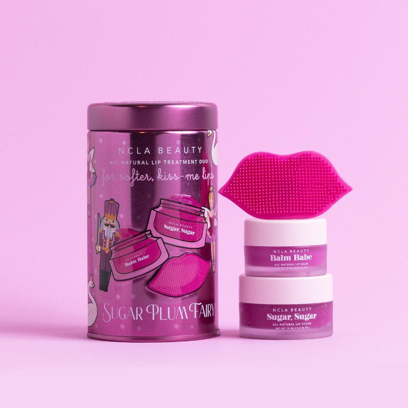 Kit lèvres : gommage, baume et brosse exfoliante parfum dragée