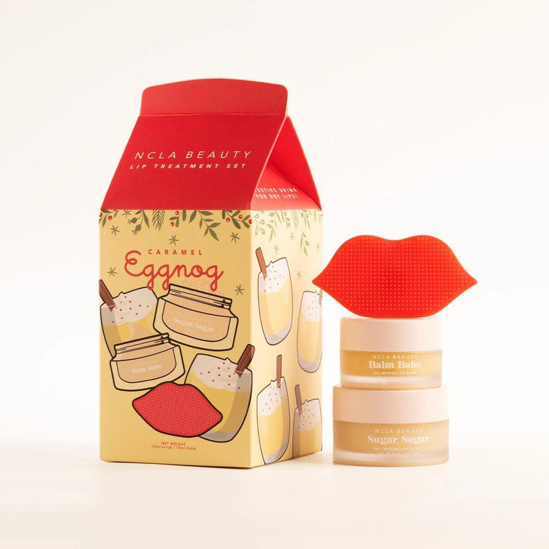 Kit lèvres : gommage, baume et brosse exfoliante Eggnog