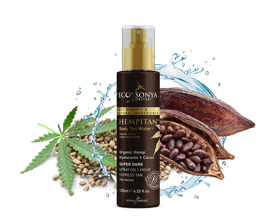 Eau autobronzante corps Hempitan à l'huile de Chanvre Bio, Vegan Eco by Sonya Driver - The New Pretty
